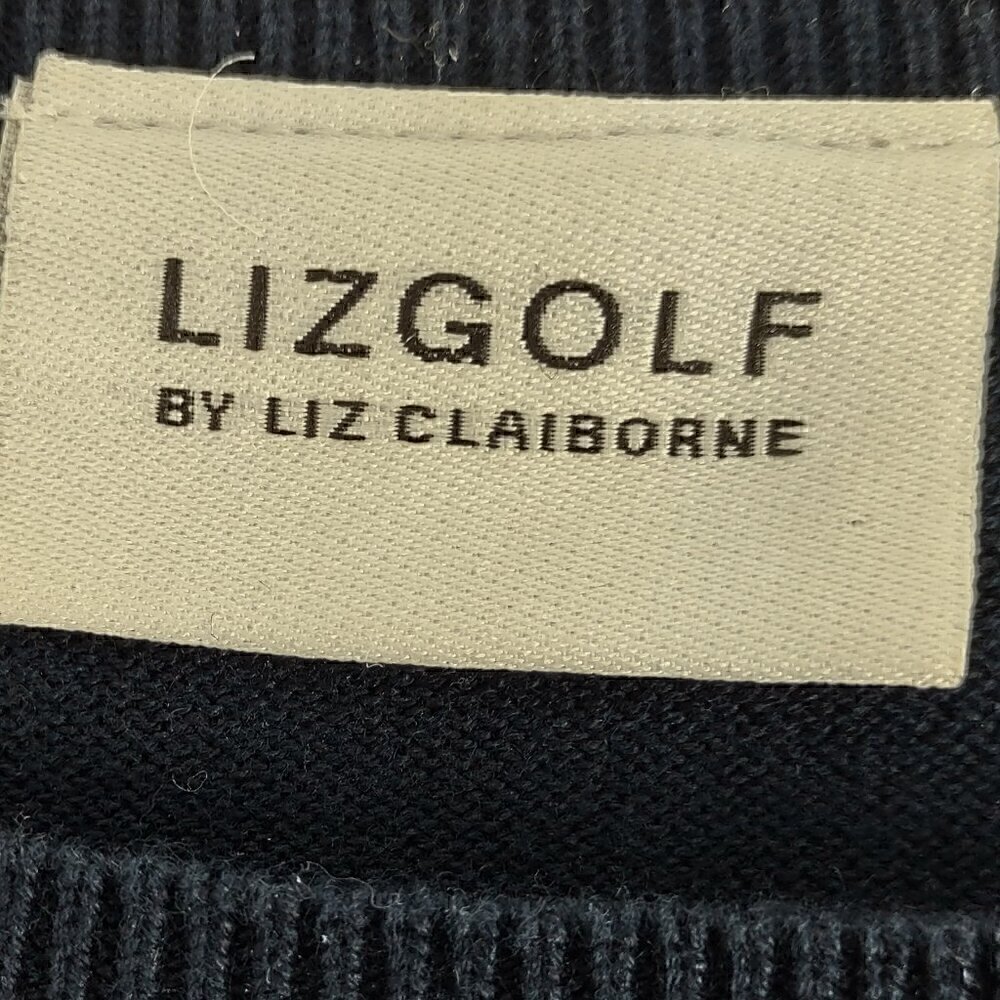 Liz Claiborne Liz Golf Womens Tan And Blue Argyle Short Sleeve Sweater Size XL - Picture 10 of 12
